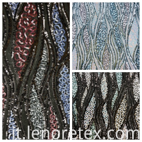 Sequin Mesh Embroidery Fabric